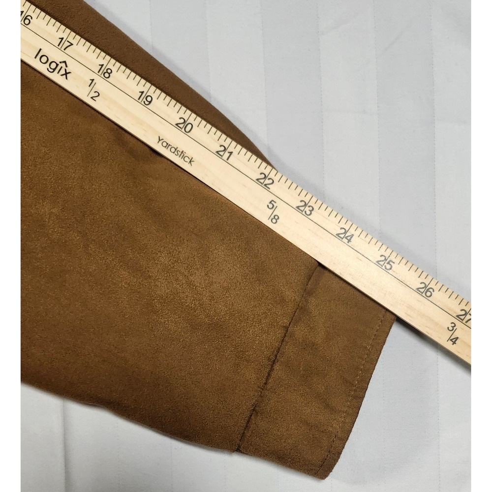 Cutter & Buck Mens Faux Suede Bomber Golf Jacket Tan Brown Full Zip XXL - Picture 8 of 11